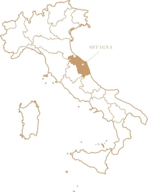 Offagna Map the territory of Offagna and the Conero hills